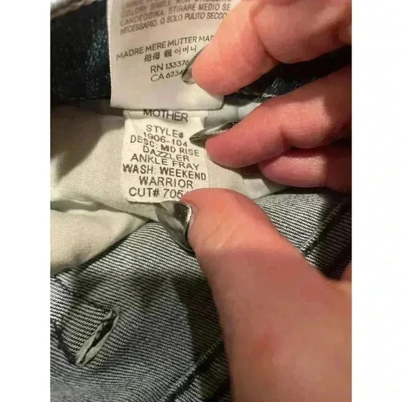 MOTHER Mid Rise Dazzler Ankle Fray in Weekend Warrior Size 27 - Picture 10 of 12